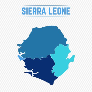 Sierra Leone Bölgelerle Ayrıntılı Harita