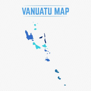 Vanuatu Bölgelerle Ayrıntılı Harita