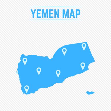Harita Simgeleriyle Yemen Basit Haritası