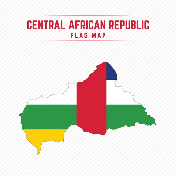 stock vector Flag Map of Central African Republic. Central African Republic Flag Map