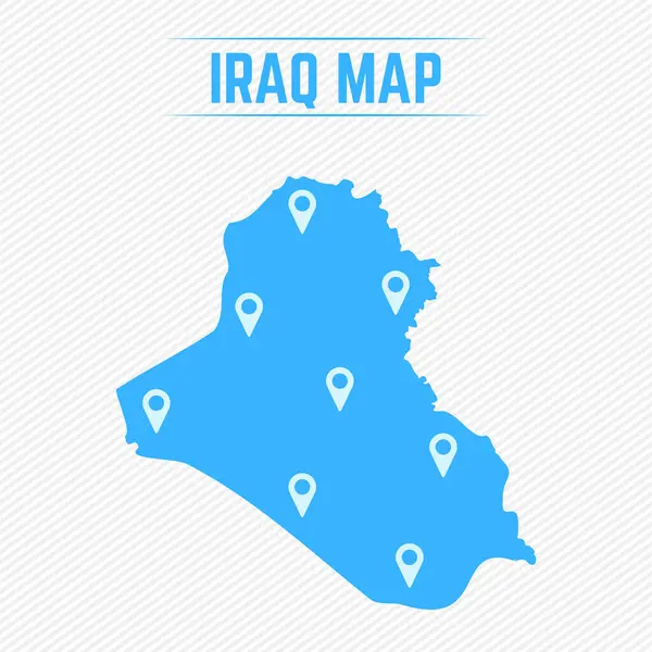 stock vector Iraq Simple Map With Map Icons