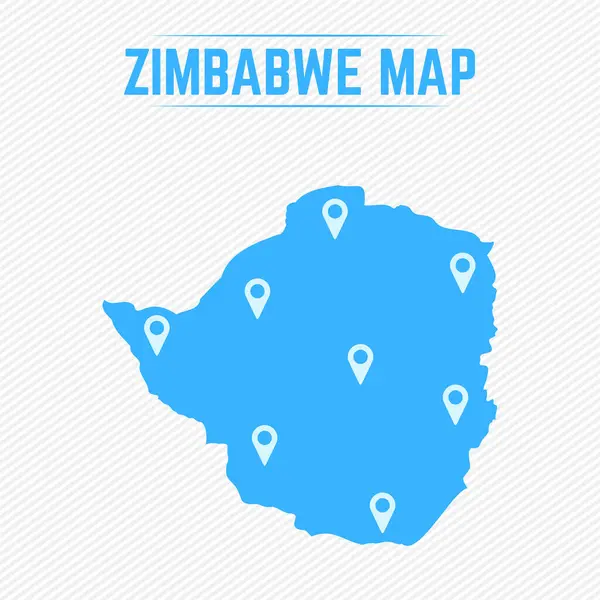 stock vector Zimbabwe Simple Map With Map Icons