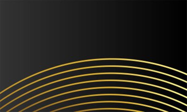 Altın Çizgili Soyut Siyah Çizgili Arkaplan