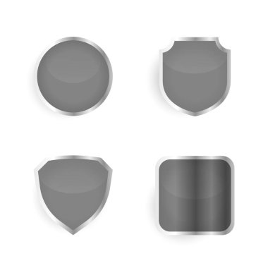 Soyut Boş Rozet ve Etiket Koleksiyonu