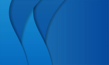 Modern Eğri Katmanlı Mavi İş Arkaplanı