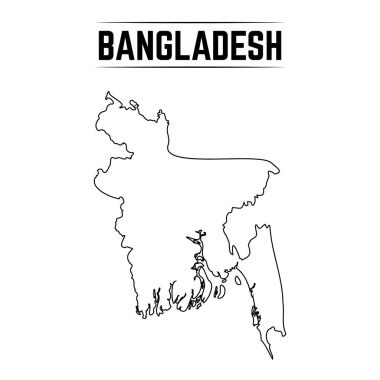 Bangladeş 'in Basit Haritası