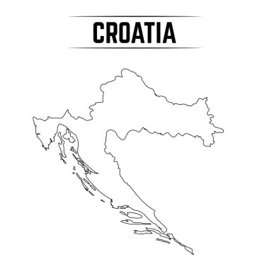 Hırvatistan 'ın Basit Haritasının Özeti