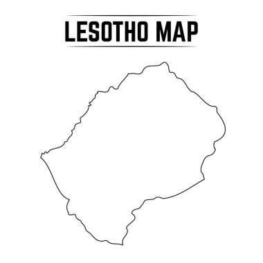 Özet Basit Lesotho Haritası