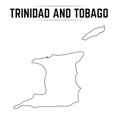 Trinidad ve Tobago 'nun Basit Haritası