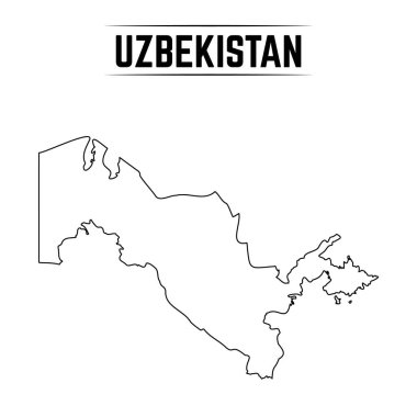 Özbekistan 'ın Basit Haritası