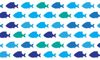 Renkli Balık Kusursuz Desenli Arkaplan