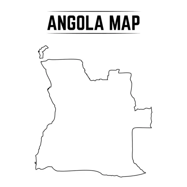 stock vector Outline Simple Map of Angola