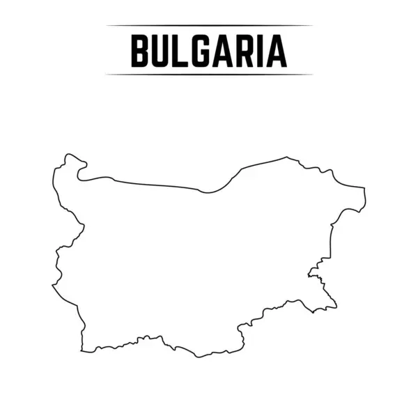 stock vector Outline Simple Map of Bulgaria