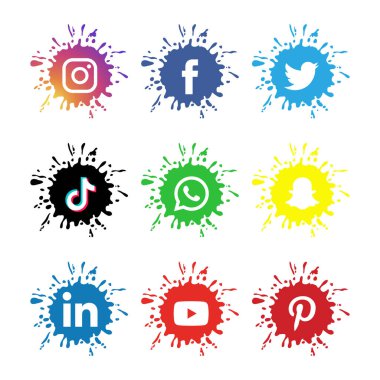 Yaratıcı Sosyal Ortam Simgesi Koleksiyonu