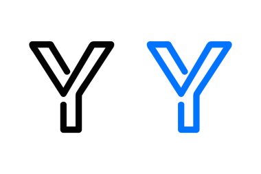 Özet Y Harfi Soyut Tasarımı