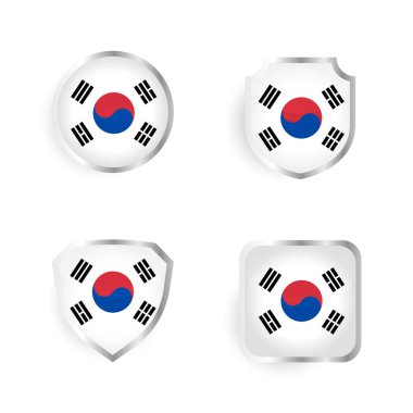 Güney Kore Ülke Rozet ve Etiket Koleksiyonu