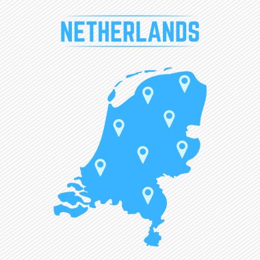 Hollanda Harita Simgeleriyle Basit Harita