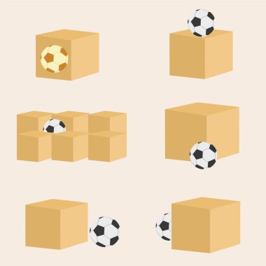 Futbol Topu İllüstrasyonlu Paket Kutusu