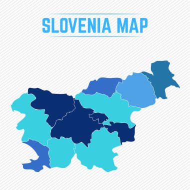 Slovenya Ülkelerle Ayrıntılı Harita