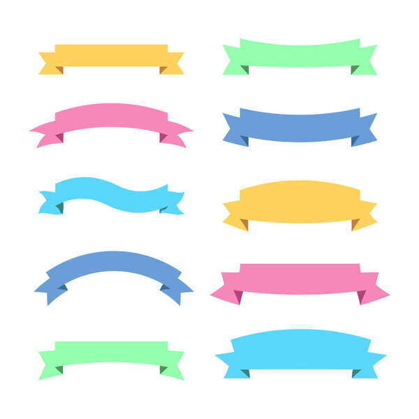 Лента мягких цветов с различными стилями