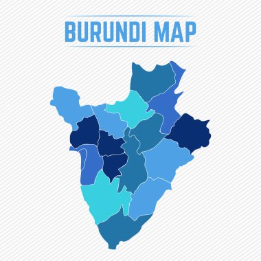 Burundi Şehirlerle Ayrıntılı Harita