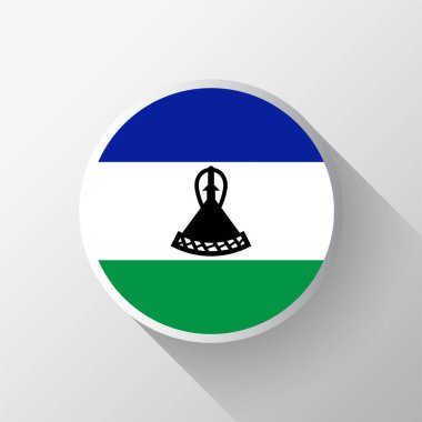 Yaratıcı Lesotho Bayrak Çemberi Rozeti