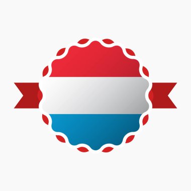 Yaratıcı Lüksemburg Bayrak Amblem Rozeti