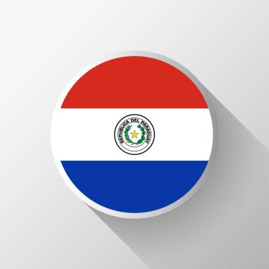 Yaratıcı Paraguay Bayrak Çemberi Rozeti
