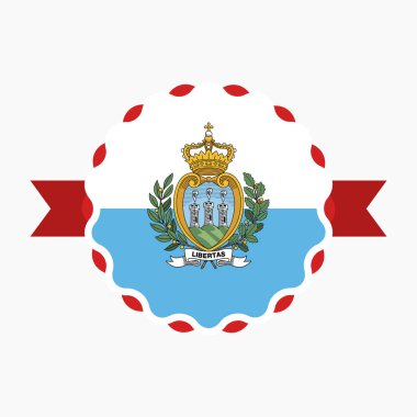 Yaratıcı San Marino Bayrak Amblemi Rozeti