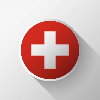 Yaratıcı İsviçre Bayrak Çemberi Rozeti