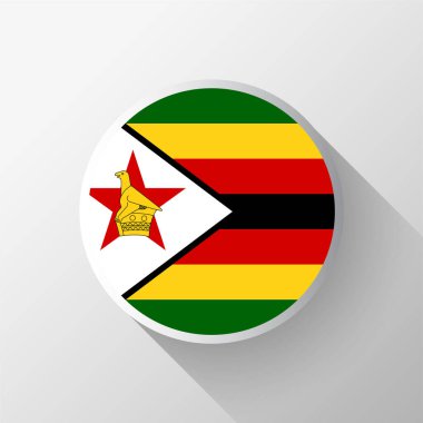 Yaratıcı Zimbabwe Bayrak Çemberi Rozeti