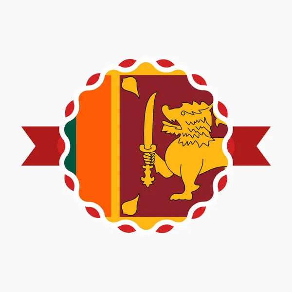 stock vector Creative Sri Lanka Flag Emblem Badge