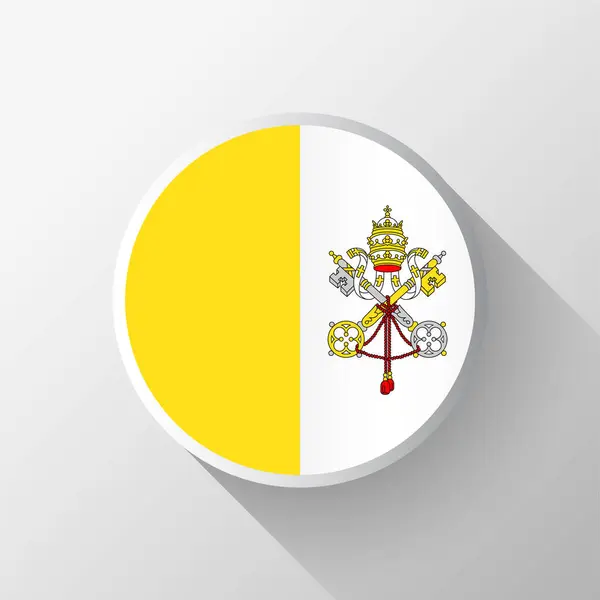 stock vector Creative Vatican Flag Circle Badge