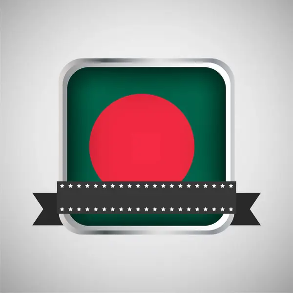 stock vector Vector Round Banner With Bangladesh Flag