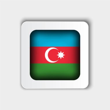 Azerbaycan Bayrak Düz Tasarımı