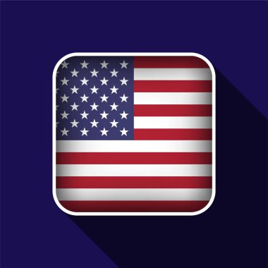 Düz ABD Bayrak Arkaplan Vektör İllüstrasyonu