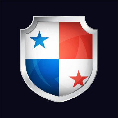 Panama Silver Shield Flag Icon