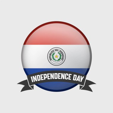 Paraguay Yuvarlak Bağımsızlık Günü Rozeti