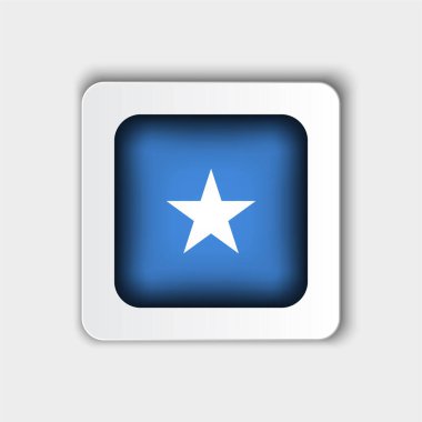 Somali Bayrak Düğmesi Düz Tasarımı