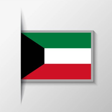 Vektör Dikdörtgen Kuveyt Bayrağı Arkaplanı