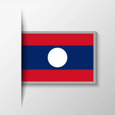 Vektör Dikdörtgen Laos Bayrak Arkaplanı