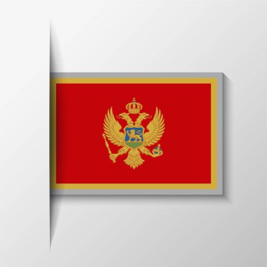 Karadağ Bayrak Arkaplanı Vektör Dikdörtgen