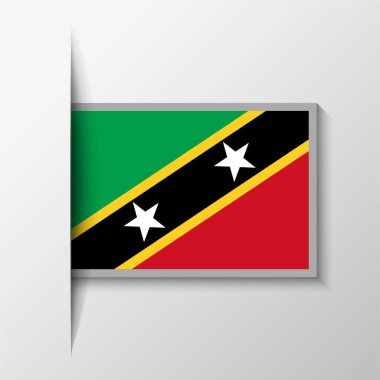 Vektör Dikdörtgen Aziz Kitts ve Nevis Bayrak Arkaplanı