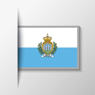 Vektör Dikdörtgen San Marino Bayrak Arkaplanı