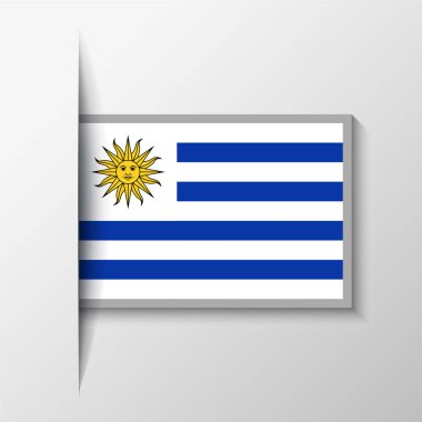 Vektör Dikdörtgen Uruguay Bayrak Arkaplanı