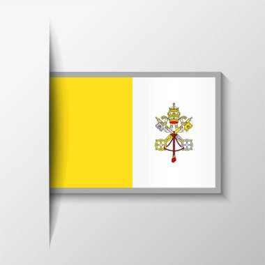 Vektör Dikdörtgen Vatikan Bayrak Arkaplanı