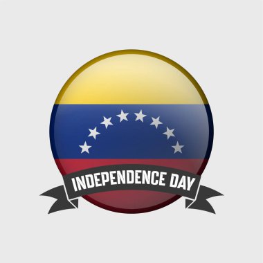 Venezuela Yuvarlak Bağımsızlık Günü Rozeti