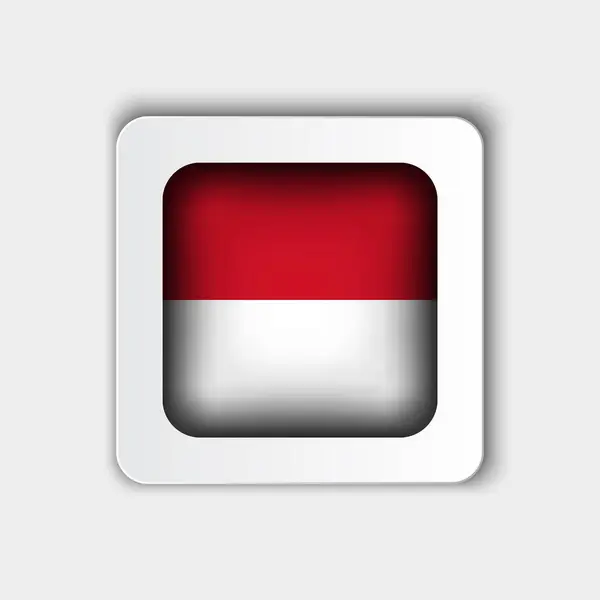 stock vector Indonesia Flag Button Flat Design