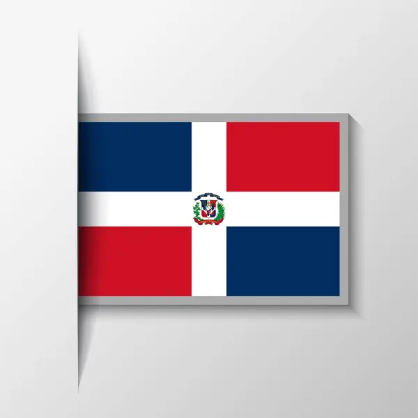 stock vector Vector Rectangular Dominican Republic Flag Background