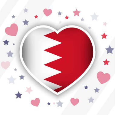 Yaratıcı Bahreyn Bayrak Kalbi Simgesi